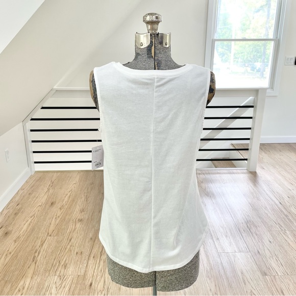 NWT white, purple, orange, yellow, Chase the sun, sleeveless muscle tank - Picture 4 of 5